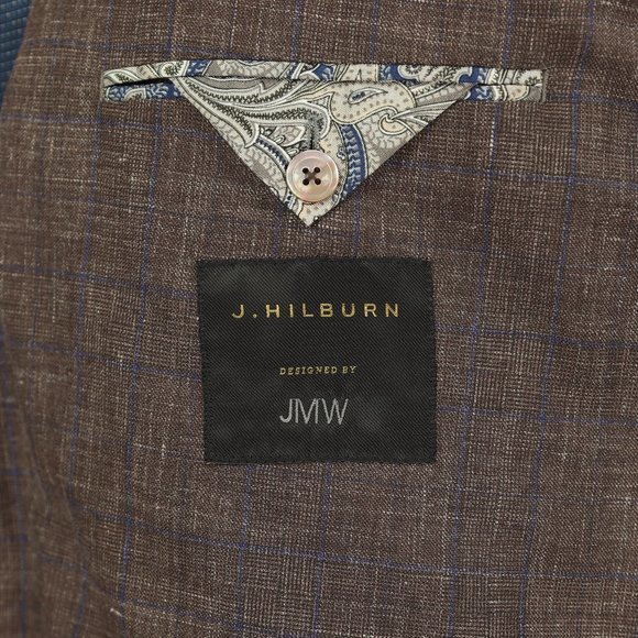 J. Hilburn Vitale Barberis Canonico Wool Cotton Linen Silk Blend Sport Coat 40R - Picture 12 of 12
